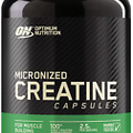 Optimum Nutrition Micronized Creatine Monohydrate Capsules, Keto Friendly, 2500M