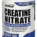 NutriJa Creatine Nitrate Pure and USP Grade Powder 100 Gm Reduces Fatigue Use