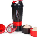 3 Layers Shaker Protein Bottle Powder Shake Cup Water Bottle Plastic Mixing Cup