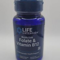 Life Extension Folate & Vitamin B12 90 VegCap - New Sealed