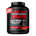 Muscletech Whey Protein Powder (Strawberry, 4 Pound) - Nitro-Tech Muscle Building Formula with Whey Protein Isolate & Peptides - 30g of Protein, 3g of Creatine & 6.6g of BCAA