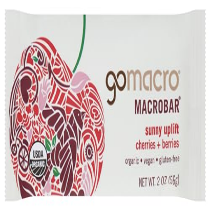 Gomacro, Bar Sunny Uplift Cherries Berries Organic, 2 Ounce