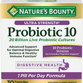 Nature’s Bounty Ultra Strength Probiotic 10, Digestive Immune Respiratory, 30 ct