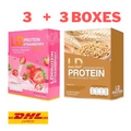 3x LD Protein Strawberry +3x Malt Drink Powder Weight Management Fat Sugar 0%