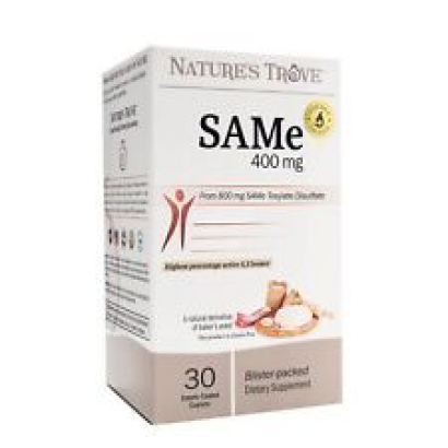 SAM-e 400mg 30 Enteric Coated Caplets. Vegan, Kosher, Non-GMO, Soy Free, Glut...