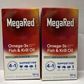 MegaRed Advanced 4 in 1 Omega-3s Fish & Krill Oil, 500mg 25 Softgels - Pack of 2