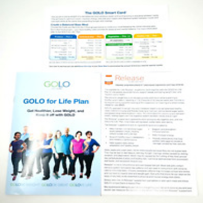 GOLO for Life Plan Guide, The GOLO Diet Meal Smart Card, Release Product Booklet