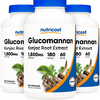 Nutricost Glucomannan 1,800mg Per Serving, 180 Capsules (3 Bottles)