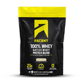 Ascent 100% Whey Protein Powder - Post Workout Whey Protein Isolate, Zero Artificial Flavors & Sweeteners, Soy & Gluten Free, 5.5g BCAA, 2.6g Leucine, Essential Amino Acids, Vanilla Bean 2 lb