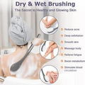 Exfoliating Shower Brush Bath Body Brush Never Mold Back Brush Long Handle
