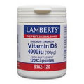 Lamberts Vitamin D3 4000iu (100ug) Capsules (120) BBE 02/2026