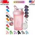 400ml Protein Powder Shaker Embossed Ounce & Milliliter Markings with Whisk Ball