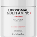 Codeage Multi Amino+ BCAA & EAA Supplement, All 9 Essential Amino Acids, Free-Form Branched-Chain Amino Acid, Sport Pre & Post Workout, Muscles Recovery, Liposomal for Absorption, Vegan, 240 Capsules