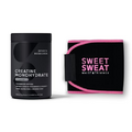 Sports Research Creatine Monohydrate and Sweet Sweat Waist Trimmer - Black/Pink (Medium)