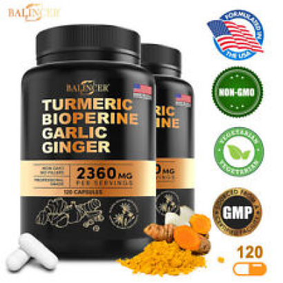 Turmeric Curcumin with Ginger + Black Pepper, Joint Health Supplements