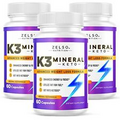 (3 Pack) K3 Mineral Keto Pills by Zelso Nutrition, 60 Count (Pack of 3)