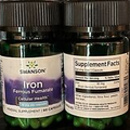 2 Pack Swanson Iron (Ferrous Fumarate) Supplement 18mg 60 Tablets each