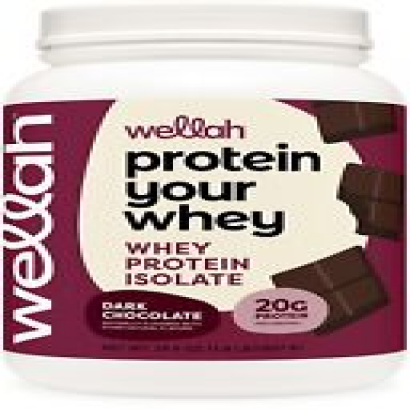 Wellah Your Whey (30 Servings, Dark Chocolate) - Whey Protein Isolate Protein