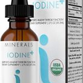 Codeage Iodine + USDA Certified Organic, Vegan Liquid Iodine Drops, Mineral