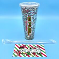 G Fuel Tinsel Tumbler Tall Shaker Cup 24oz + Sticker Holiday Christmas New Years