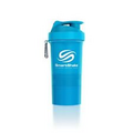 SmartShake Original Multi-Storage Shaker Bottle 600ml - Neon Blue
