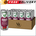 V8 Sparkling +Energy, Healthy Energy Drink, Natural Energy, Black Cherry, 12pcs