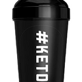 MIXT Energy Keto Shaker Bottle, BPA Free, Tight Lid, and Mixing Technology, 16 oz, Black (#Keto Design)