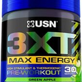 USN 3XT Max Energy Pre-Workout Supplement Green Apple; High stimulant Exp 8/2024