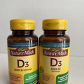 2PK-Nature Made Vitamin D3, 1000IU 100 Tablets Each Bottle Ex-11/24