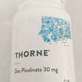 THORNE RESEARCH ZINC PICOLINATE 30MG 60C + FREE SAME DAY SHIPPING