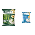 Quest Nutrition Protein Chips, Sour Cream & Onion, High Protein, Low Carb, Pack of 12 & Tortilla Style Protein Chips, Ranch, Baked, 19g Protein