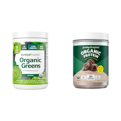 Purely Inspired Greens Powder Smoothie Mix Organic Greens Powder Superfood, Unflavored & Plant Based Protein Powder | Organic Protein Powder | Vegan Protein Powder