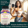 Keto + ACV Gummies Formulated Apple Cider Vinegar Gummy Bears Gut Health Support