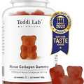 Rose Collagen Gummy, 1000Mg High-Volume Marine Collagen Boost Gummy Supplements