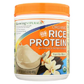Growing Naturals Organic Raw Rice Protein - Vanilla Blast - 16.4 oz - 95%+ Organic - Gluten Free - Dairy Free - Wheat Free - Vegan
