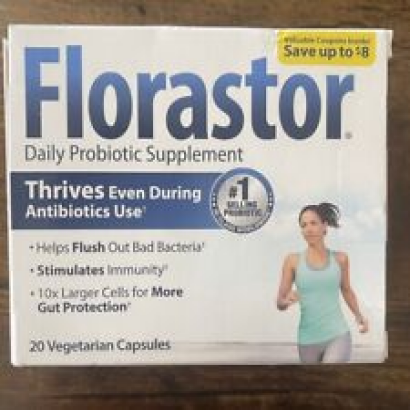 Florastor Daily Probiotic Supplement  20 Vegetarian Capsules Exp 9/2025