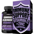 Sambucus Elderberry Zinc Vitamin C Supplement Provides Elderberry Immune Support