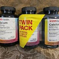 Three Bottles CVS Health  Calcium 600 mg and Vitamin D3 20 mcg EXP 6/24
