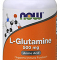 NOW Foods L-Glutamine 500 mg  Amino Acid 120 Veg Capsules Exp. 7/28