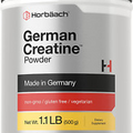 German Creatine Powder 500g, Creapure Non-GMO & Gluten Free Supplement, Horbaach