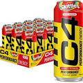 (12 Pack) Cellucor C4 Zero Sugar Sport Energy Drink, Original Skittles, 16 Fl Oz