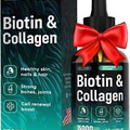 Biotin & Collagen Liquid Drops - Natural Hair, Skin, Nail Vitamins - 15000mcg