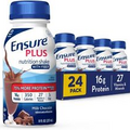 (24 Pack) Ensure PLUS Nutrition Protein Shake with Fiber, Milk Chocolate, 8oz