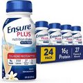 (24 Pack) Ensure PLUS Vanilla Nutrition Shake with Fiber, Meal Replacement, 8oz