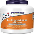 NOW Foods L-Lysine 500mg 250 Tablets - Amino Acid & Immune Support