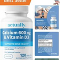 Calcium & Vitamin D3 Supplement - 120 Count - Supports Bone Health & Absorption