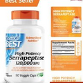 High Potency Serrapeptase - Supports Healthy Sinuses - 120,000 SPU - 90 Count