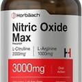 Nitric Oxide Capsules 3000mg 120 Count | L Arginine & L Citrulline | by Horbaach