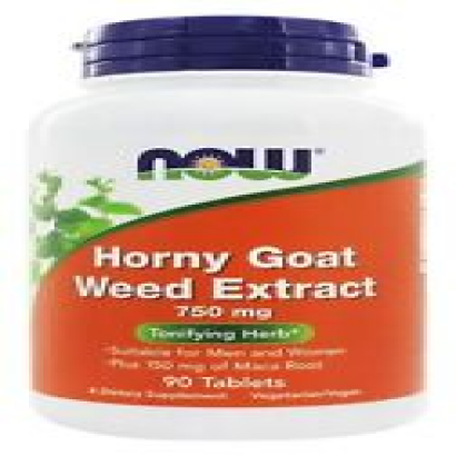 Now Foods HORNY GOAT WEED Extract with MACA Root 750 mg - 90 tablets