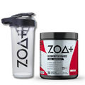 ZOA+ Pre-Workout Powder & Shaker Bottle Bundle, Cherry Limeade